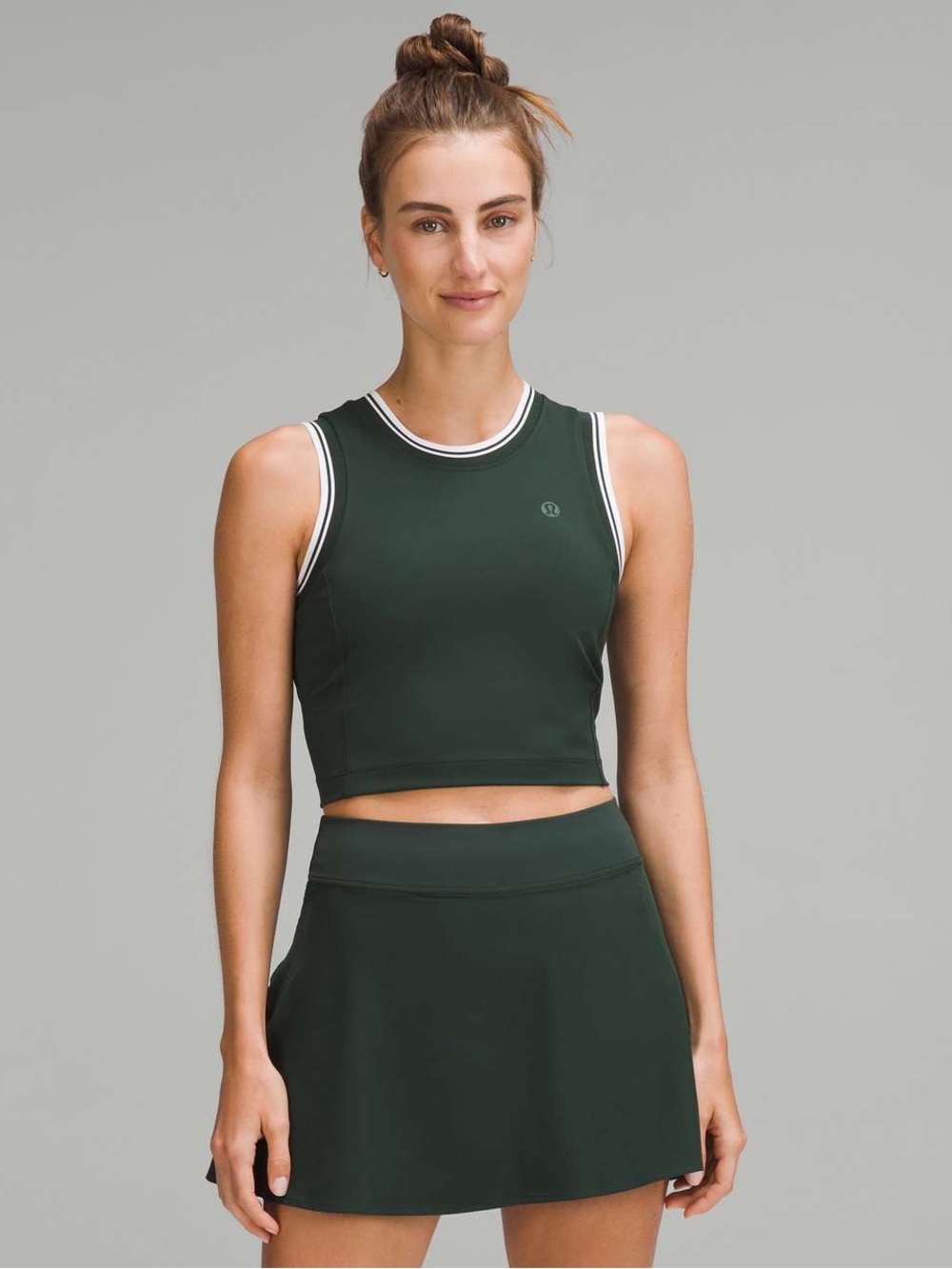 Lululemon Varsity Scoop-Neck Cropped Tennis Tank Top